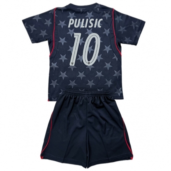 Billige Fotballdrakt Forente stater Christian Pulisic #10 Replika Bortedraktsett Barn VM 2026 Kortermet (med bukser)